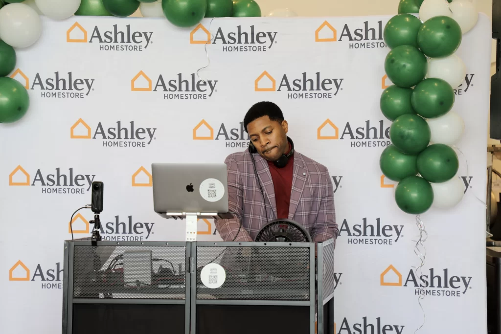 DJ Reese DJing Ashley Furniture 2025